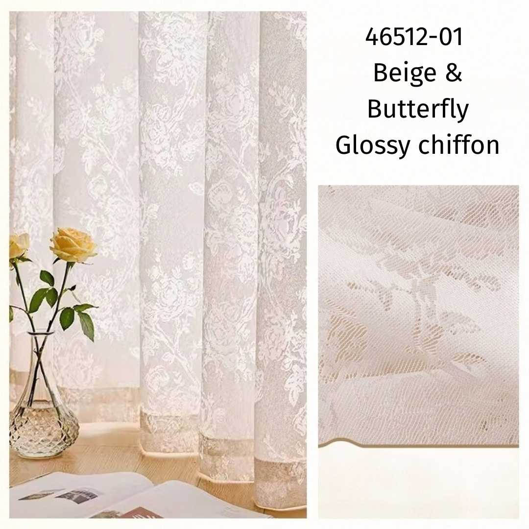 Transparenter Vorhang “BUTTERFLY” - Transparent Vorhänge - 46512 - 01 - Lightless