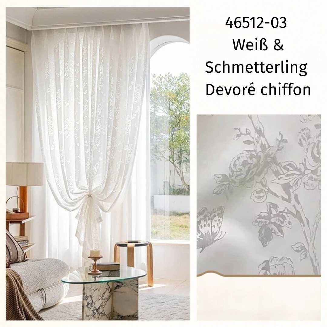 Transparenter Vorhang “BUTTERFLY” - Transparent Vorhänge - 46512 - 03 - Lightless