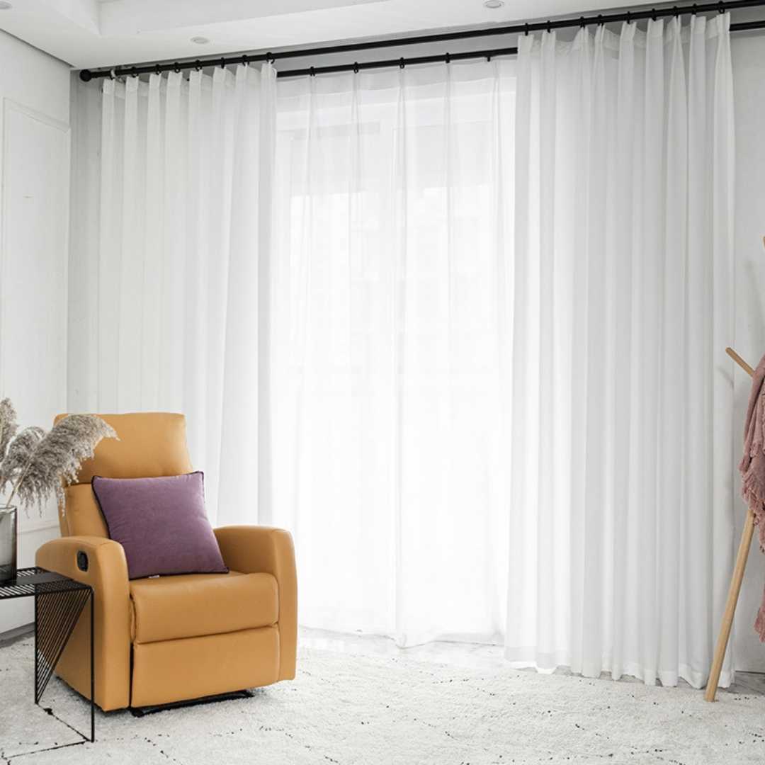 Transparenter Vorhang “FEATHER” - Transparent Vorhänge - 46523 - 01 - Lightless