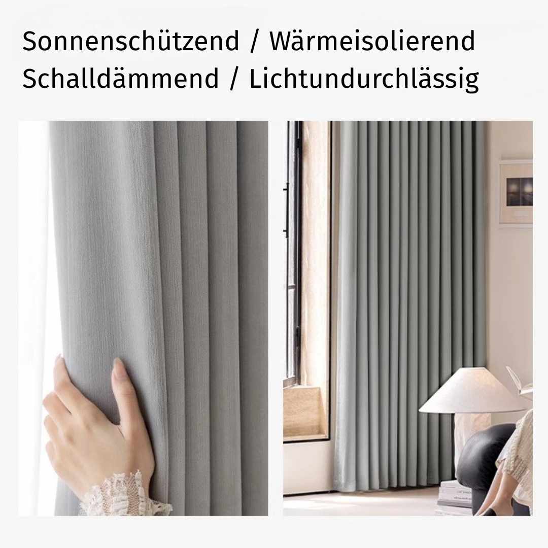 Blickdichter Vorhang “VELVET” - Thermo Vorhänge Lightless