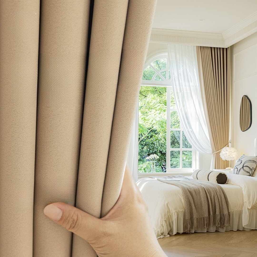 Leinenmix Vorhang “CALM” - Thermo Vorhänge Lightless